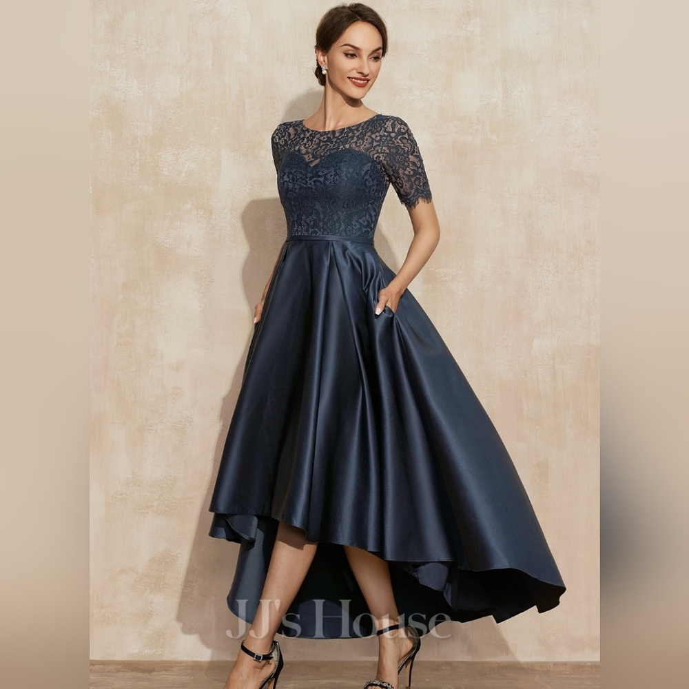 JJsHouse NWT dusty blue formal dress